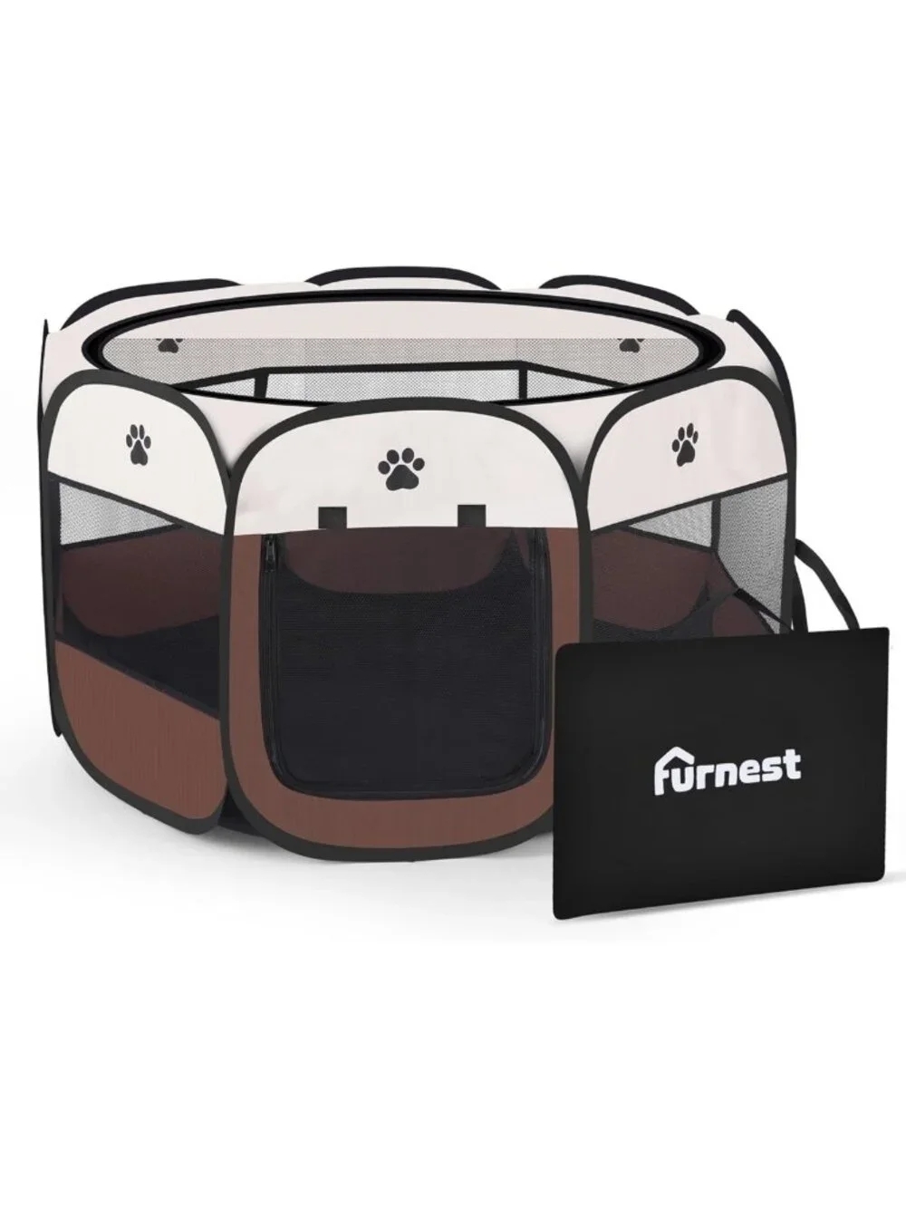Portable Pop-Up Puppy Playpen | Foldable Exercise Kennel Tent for Indoor/Outdoor
